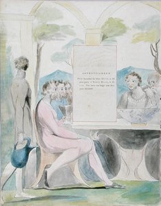 De triomfen van Owen, ontwerp 88 uit The Poems of Thomas Gray, 1797-98 door William Blake